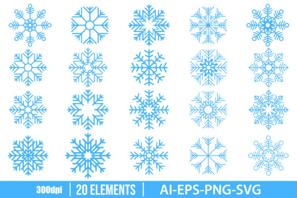 Download Snowflakes Clipart Set - Premium Resources