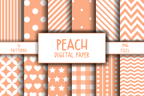 Download Peach Pattern Digital Paper - Peach pattern Collection