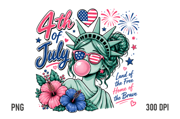 Download 4th of July Liberty Girl PNG - Premium Bundle