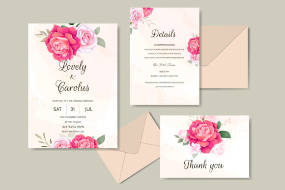 Download Luxury Wedding Card Floral Template - Premium Bundle