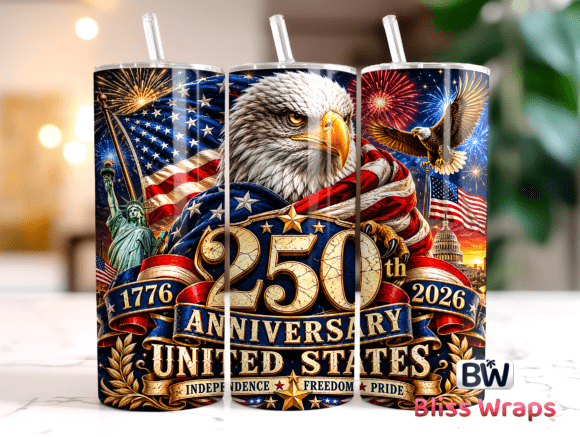 Download USA 250th Anniversary Tumbler Wrap - Premium Resources