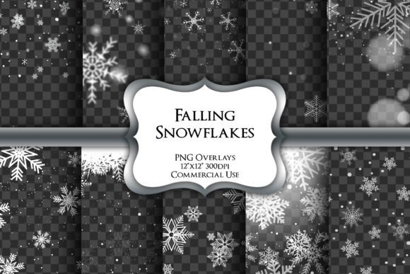 Download Falling Snowflakes Overlays PNG Graphics - Snowflakes Collection