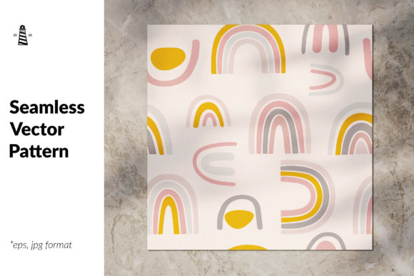 Download Seamless Pattern with Bohemian Rainbows. - Rainbow Collection