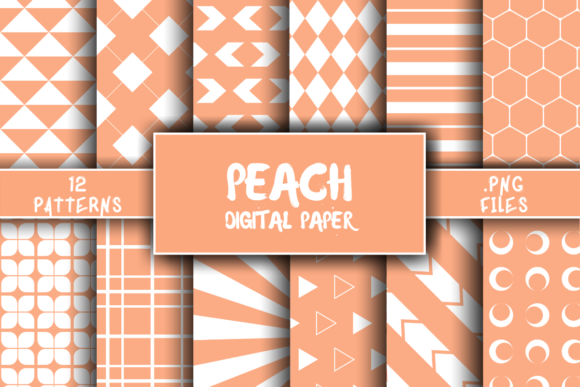 Download Peach Pattern Digital Paper - Peach pattern Collection
