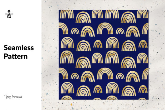 Download Gold Rainbows - Bohemian Pattern - Rainbow Collection