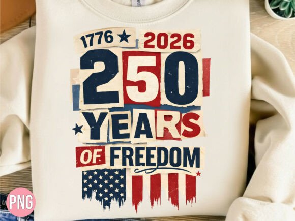 Download 4th July 250 Years Freedom USA Flag PNG - July Collection
