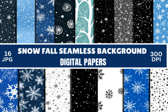 Download Snowflakes Seamless Pattern Winter Digital - Snowflakes Collection