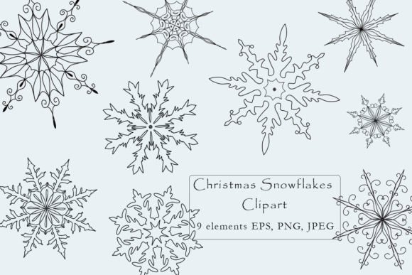 Download Christmas Snowflakes Clipart, Eps, Png - Snowflakes Collection
