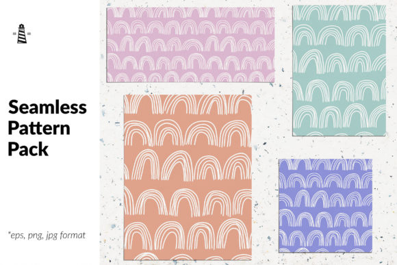 Download Boho Rainbows Seamless Patterns - Rainbow Collection