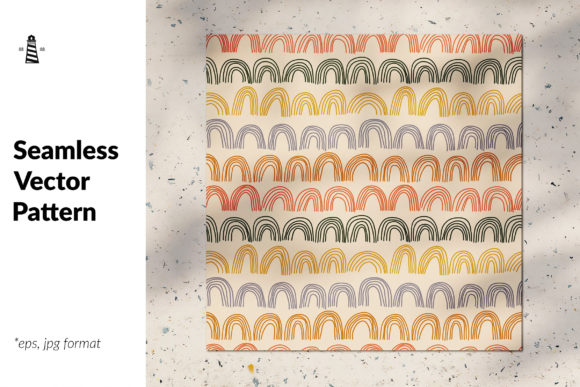 Download Doodle Rainbows Seamless Pattern - Rainbow Collection