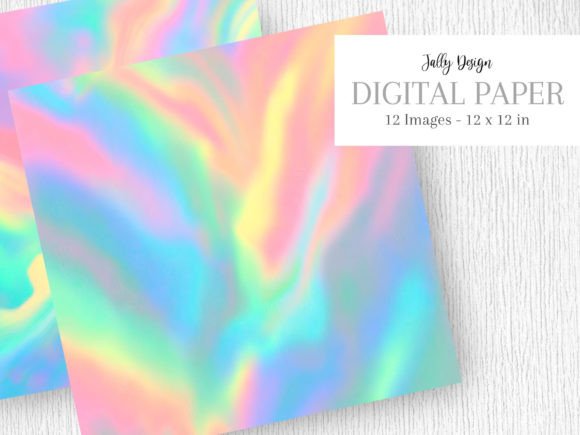 Download Holographic Watercolor Digital Paper - Watercolor digital paper Collection