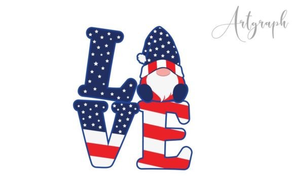 Download 4th of July Love Gnome SVG - July Collection