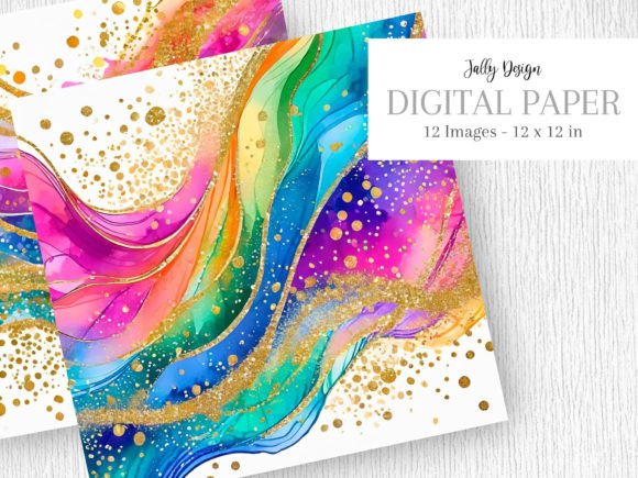 Download Vivid Colored Rainbow Alcohol Ink Art - Rainbow Collection