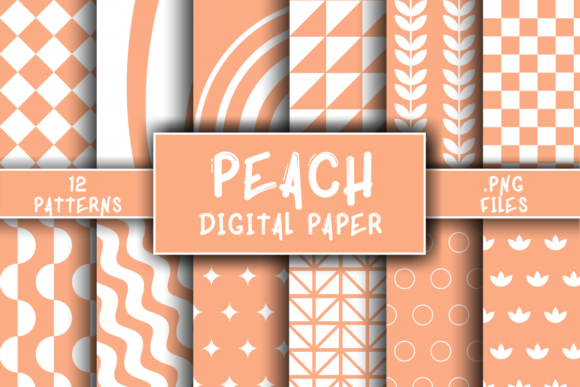 Download Peach Pattern Digital Paper - Peach pattern Collection